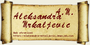 Aleksandra Mrkaljević vizit kartica